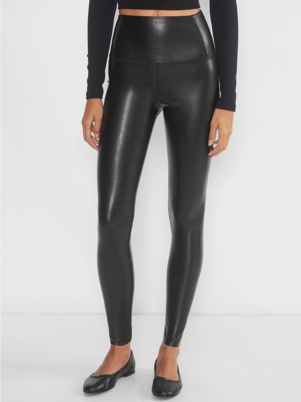 Wilfred Black Faux Leather High-Rise Leggings